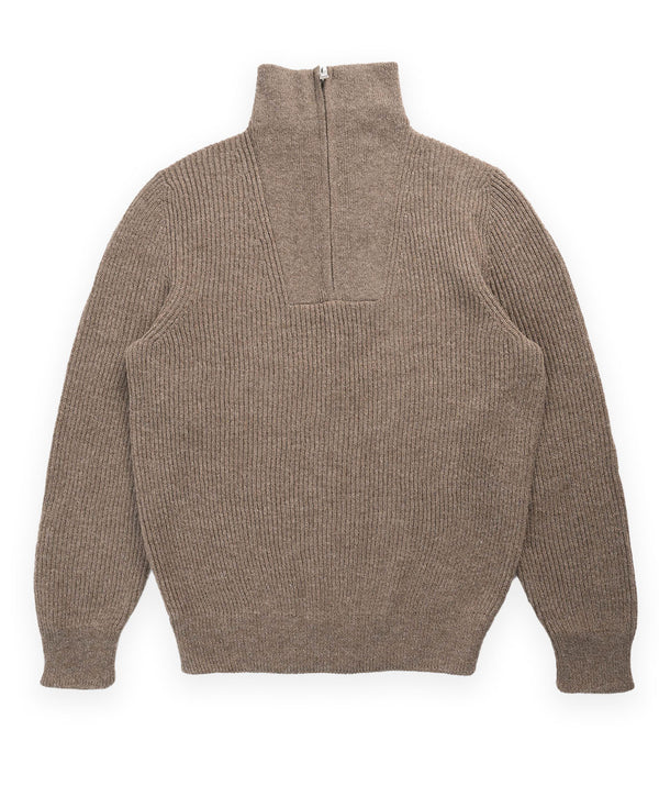 Norse Projects Arild Alpaca Half Zip Sweater - Taupe
