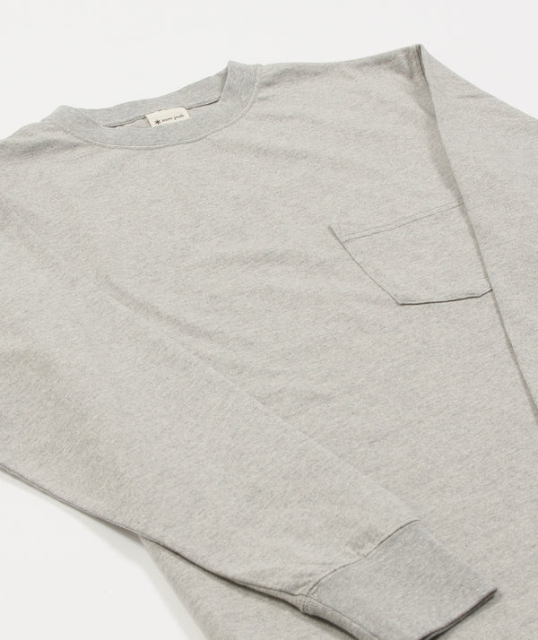 Snow Peak - Recycled Cotton Heavy L/S T-Shirt - Marl Grey