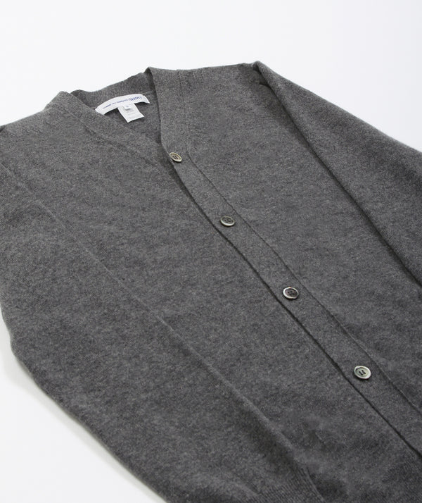 CDG Shirt: Knitted V Neck Cardigan "Grey"
