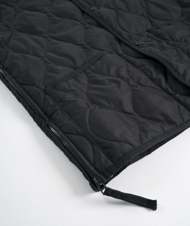Taion Military V Neck Button Down Vest - Black
