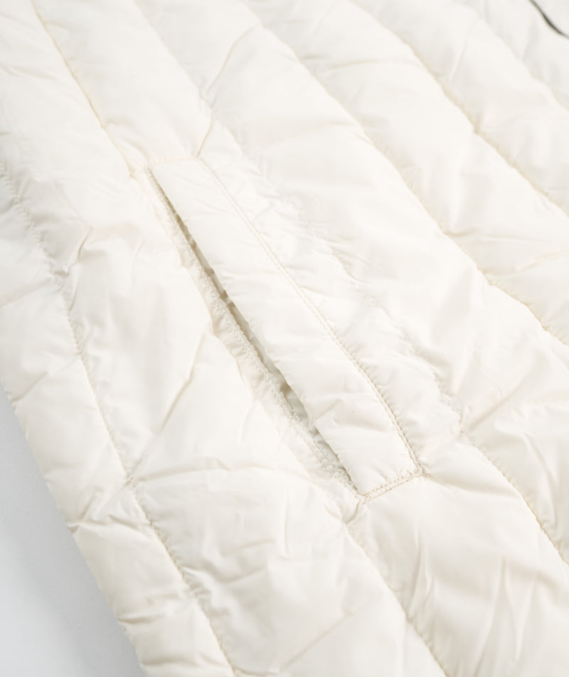 Taion x Beams Reversible China Button Inner Down Vest - Off White/Sage