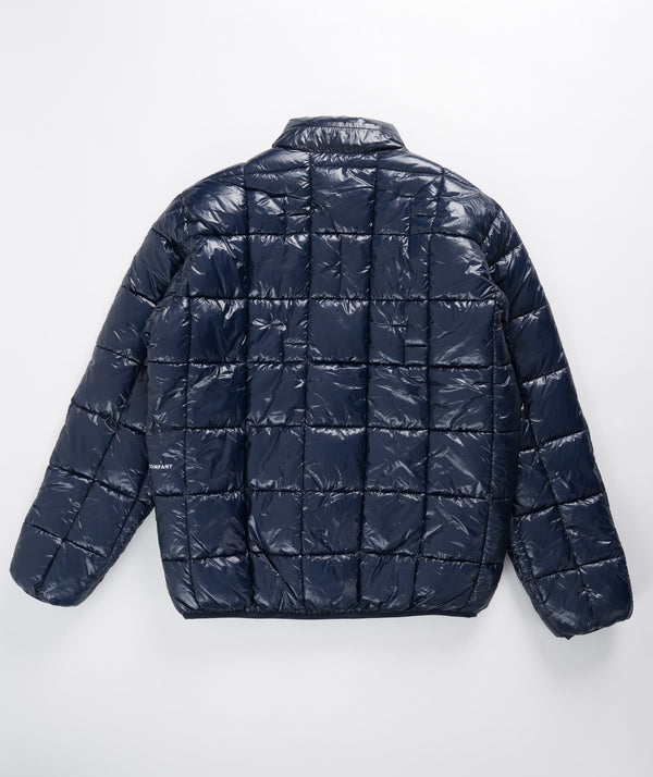 POP Trading Company Quilted Reversible Puffer Jacket - Navy/Drizzle