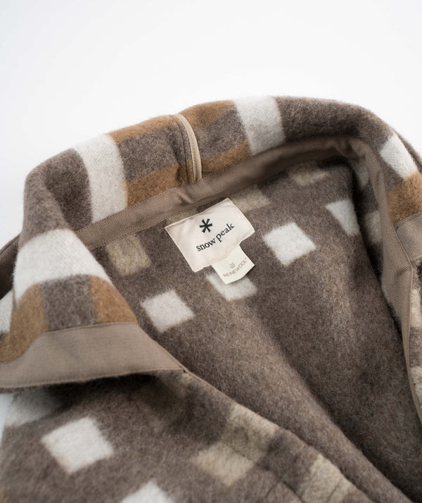 Snow Peak Recycled Wool Poncho - Brown