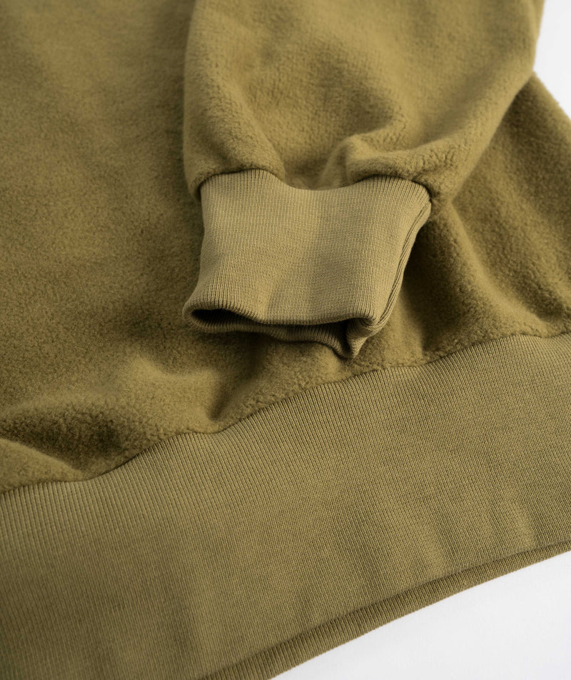 Aries Reverse Fleece Temple Sweat - Olive