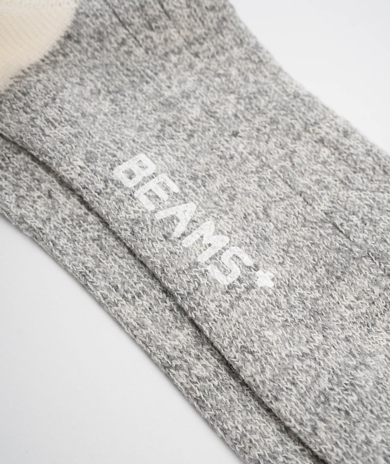 Beams Plus Rag sock - Grey/Red