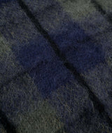 Beams Check Mohair Vest - Navy