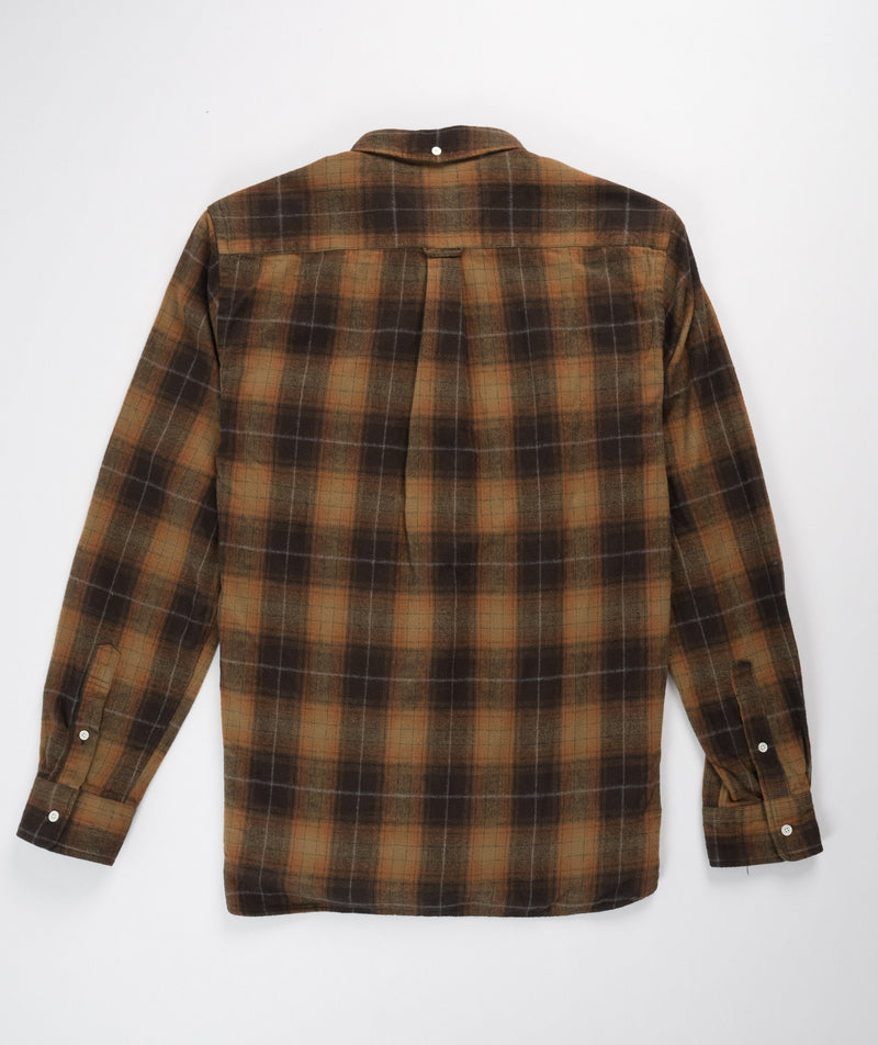 Beams B.D. Shaggy Check Shirt - Orange