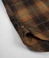 Beams B.D. Shaggy Check Shirt - Orange