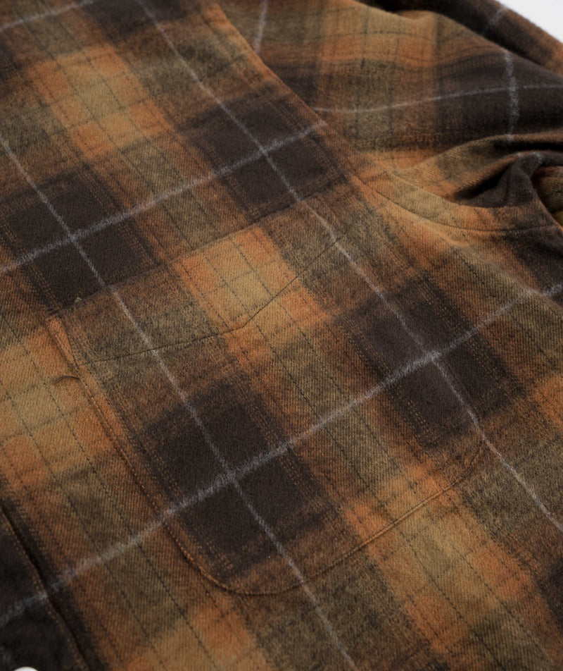 Beams B.D. Shaggy Check Shirt - Orange