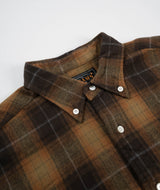 Beams B.D. Shaggy Check Shirt - Orange