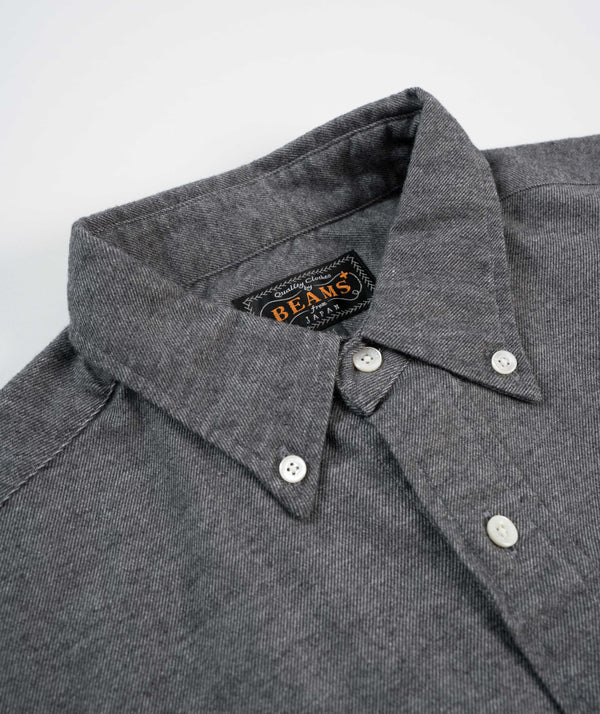 Beams B.D. Flannel Shirt - Grey