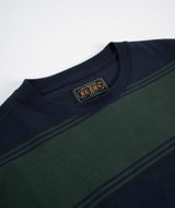 Beams Stripe Pocket Tee - Navy