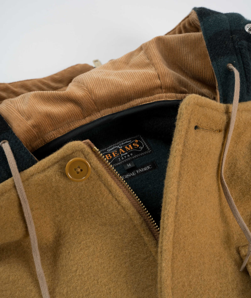 Beams Heavy Melton Hunting Parka - Camel