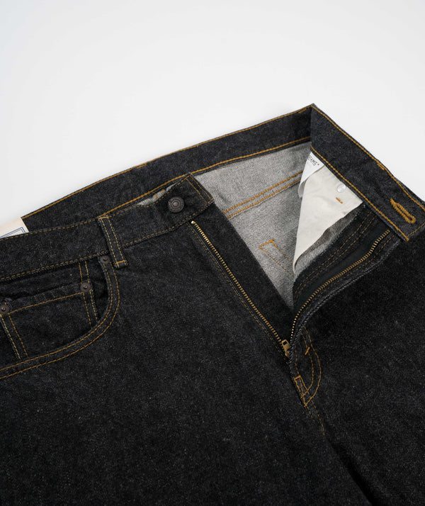 Beams Plus 5 Pocket wide denim - Black