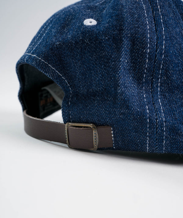 Beams Plus 6 Panel herringbone cap - Indigo