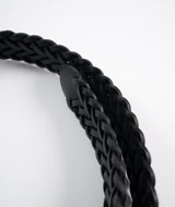 Beams Plus Leather mesh belt - Black