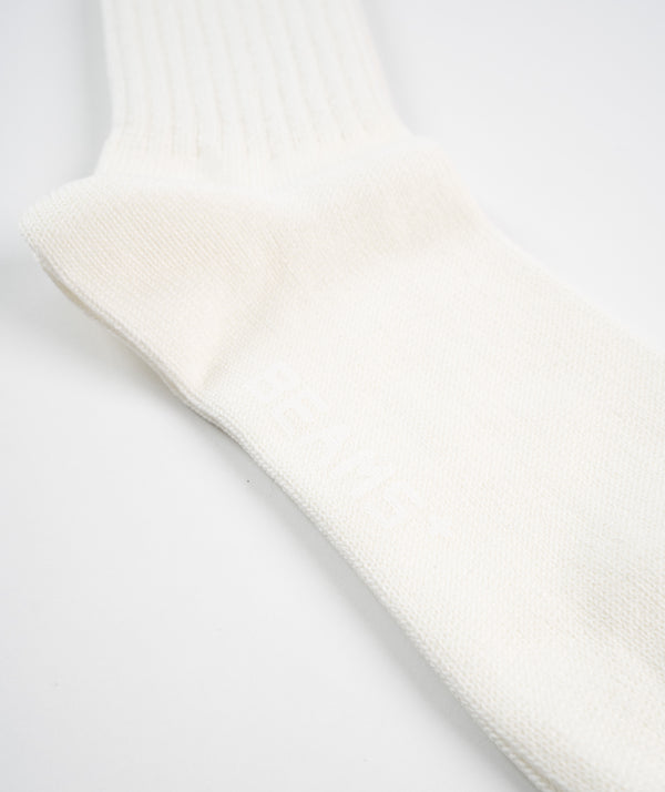 Beams Plus Schoolboy sock - White/Navy