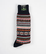 Beams Plus Fairisle socks - Navy