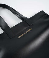 CDG Wallet Large Leather Tote Bag - Black