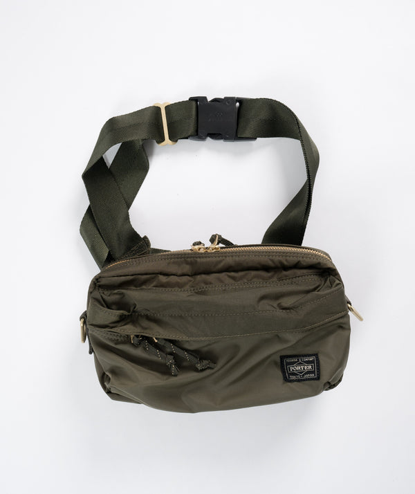 Porter Yoshida Force 2Way Waist Bag - Olive Drab