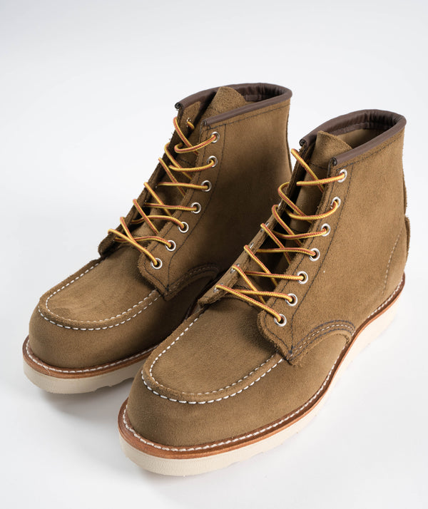 Red Wing 6 Inch Classic Moc Toe Suede - Olive