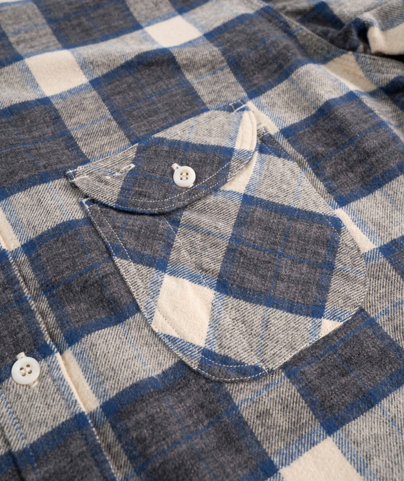 Ordinary Fits Work Check Shirt - Blue/Off White
