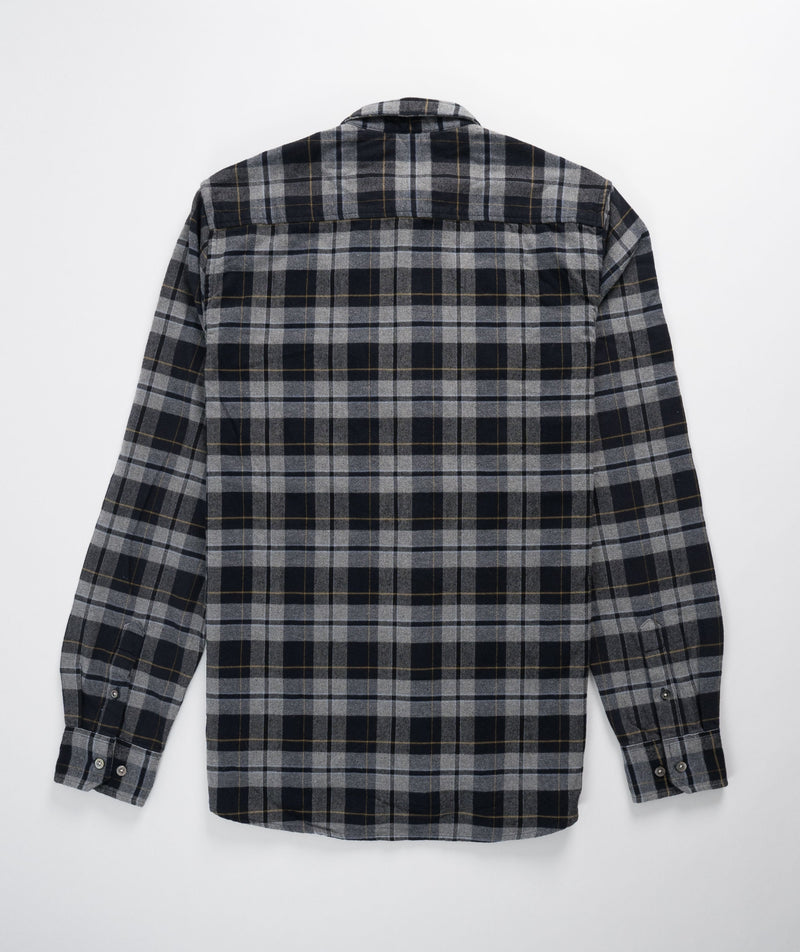 Norse Projects Anton Organic Flannel Check Shirt - Medium Grey
