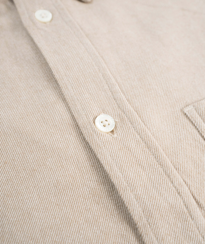 Norse Projects Anton Organic Flannel Shirt - Utility Khaki