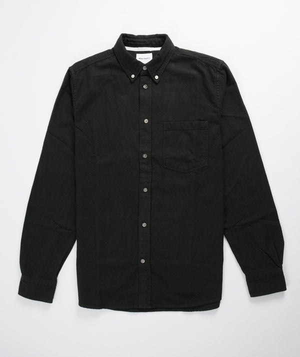 Norse Projects Anton Organic Flannel Shirt - Dark Green