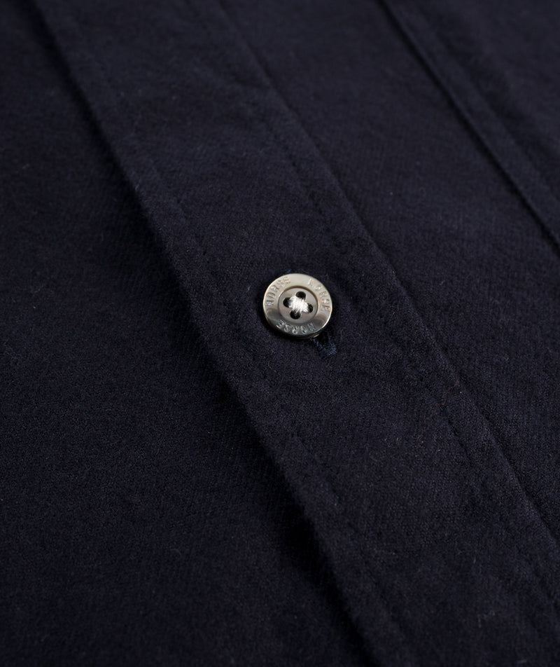 Norse Projects Anton Organic Flannel Shirt - Dark Navy