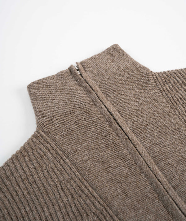 Norse Projects Arild Alpaca Half Zip Sweater - Taupe