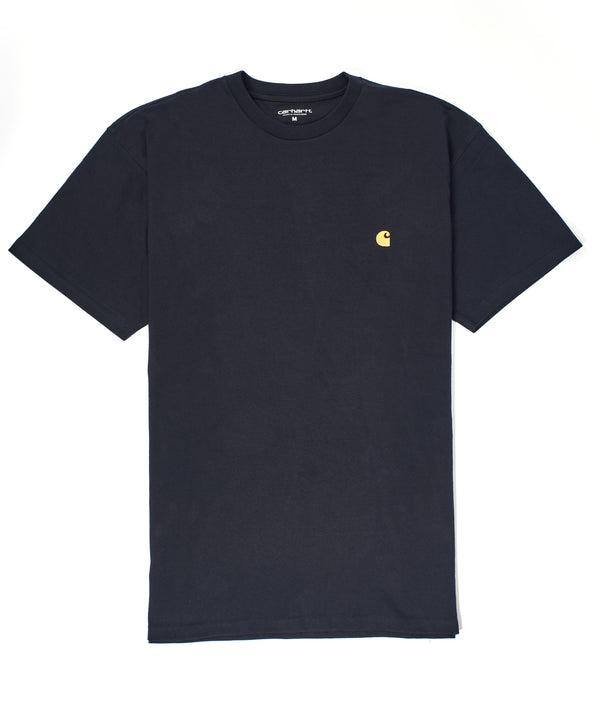 Carhartt WIP Chase T-Shirt - Dark Navy/Gold