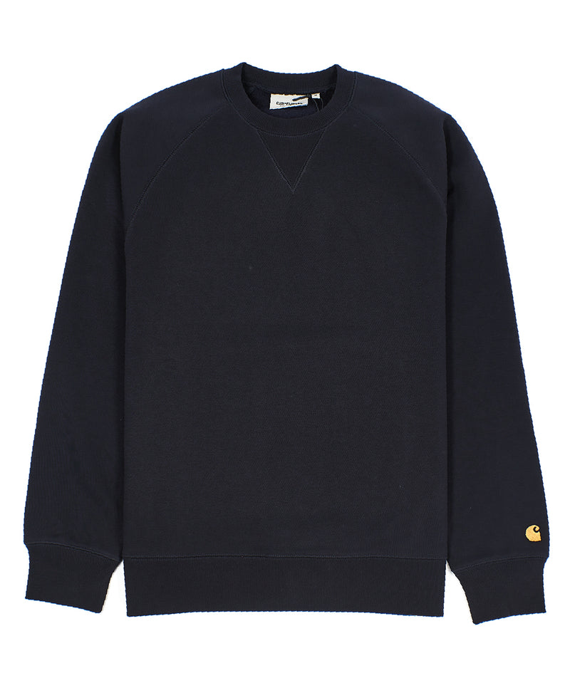 Carhartt WIP Chase Sweat - Dark Navy/Gold