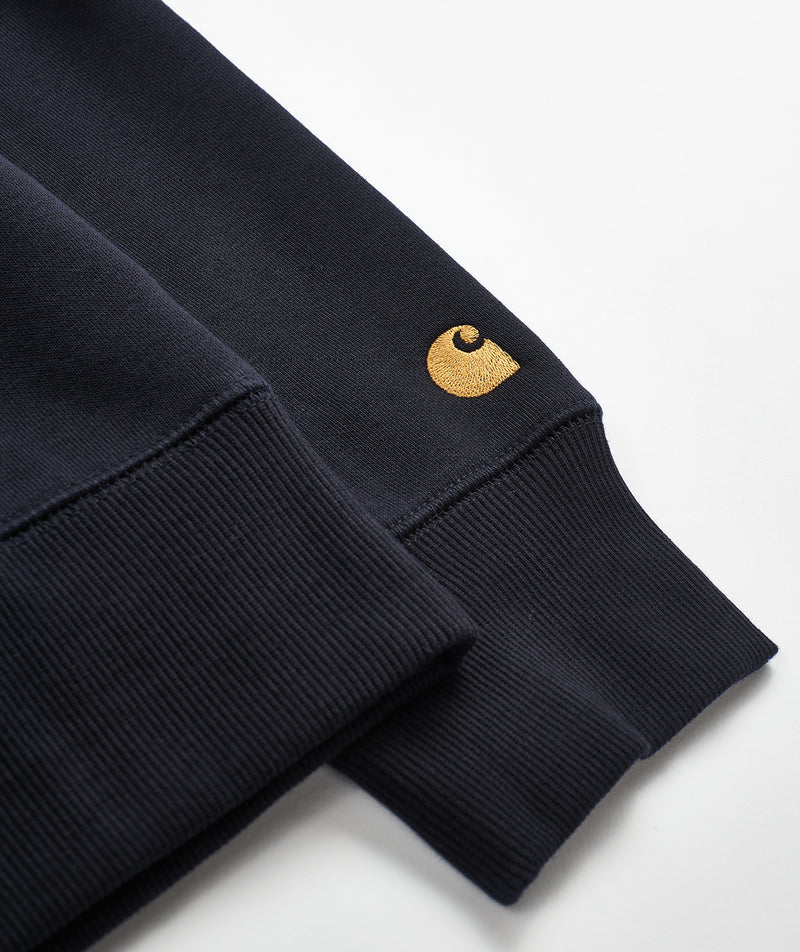Carhartt WIP Chase Sweat - Dark Navy/Gold