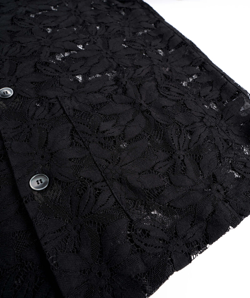Needles Cabana Shirt Flower Lace Cloth - Black