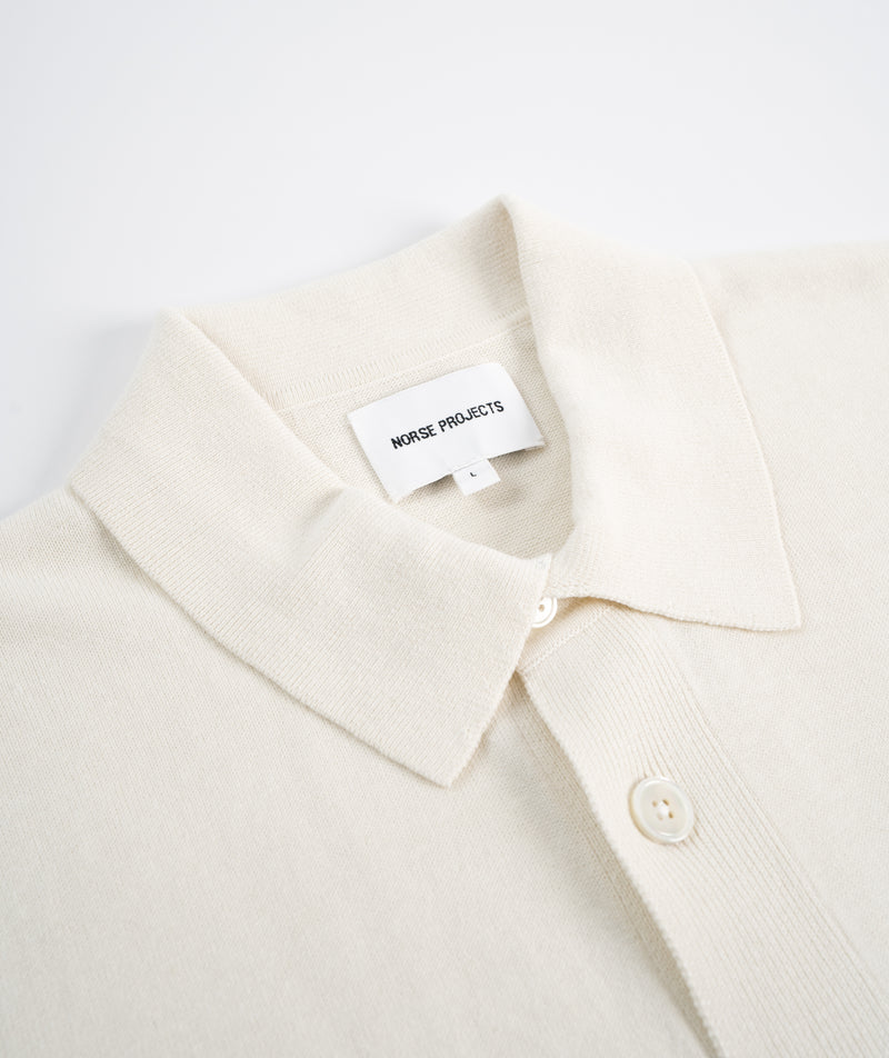 Norse Projects Rollo Cotton Linen SS Shirt - Kit White