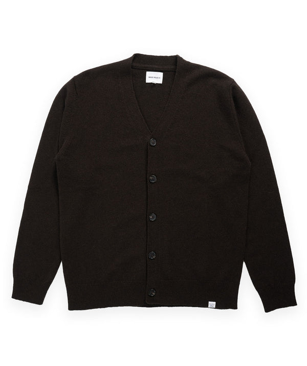 Norse Projects Adam Merino Lambswool Cardigan - Truffle