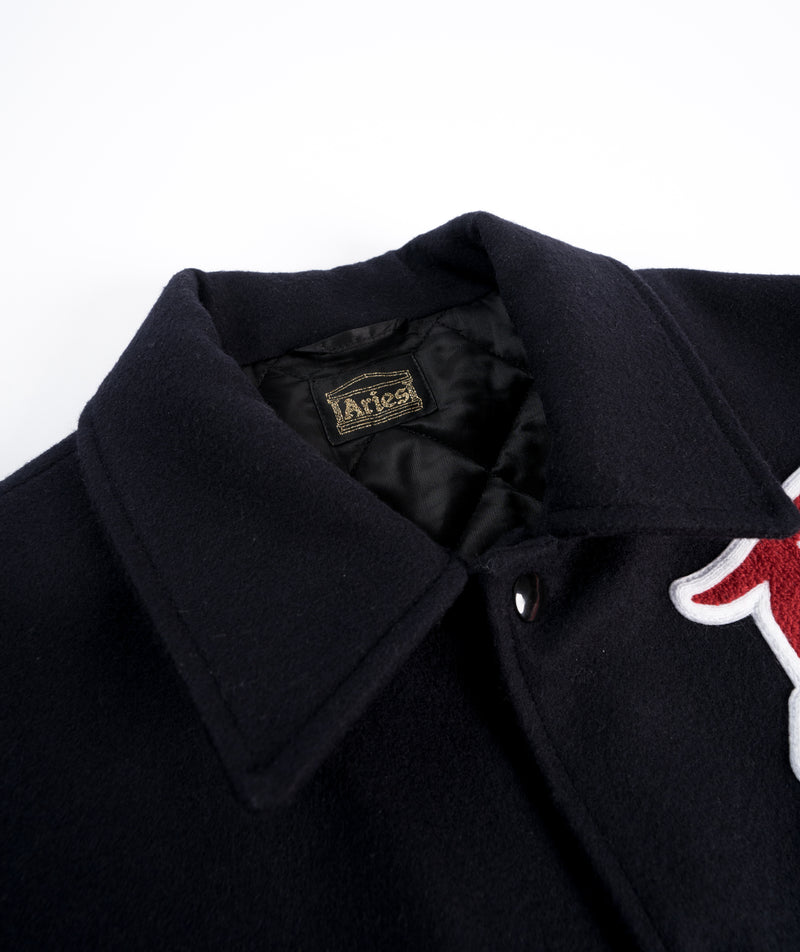 Aries Wool Varsity Jacket - Black