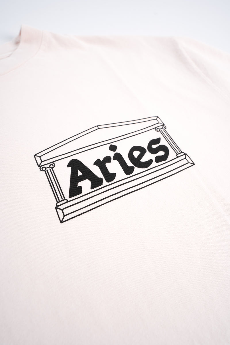 Aries Temple Short Sleeve Tee - Pale Pink