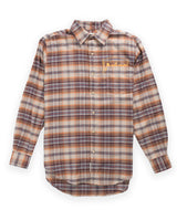 Aries Plaid Flannel Shirt - Brick