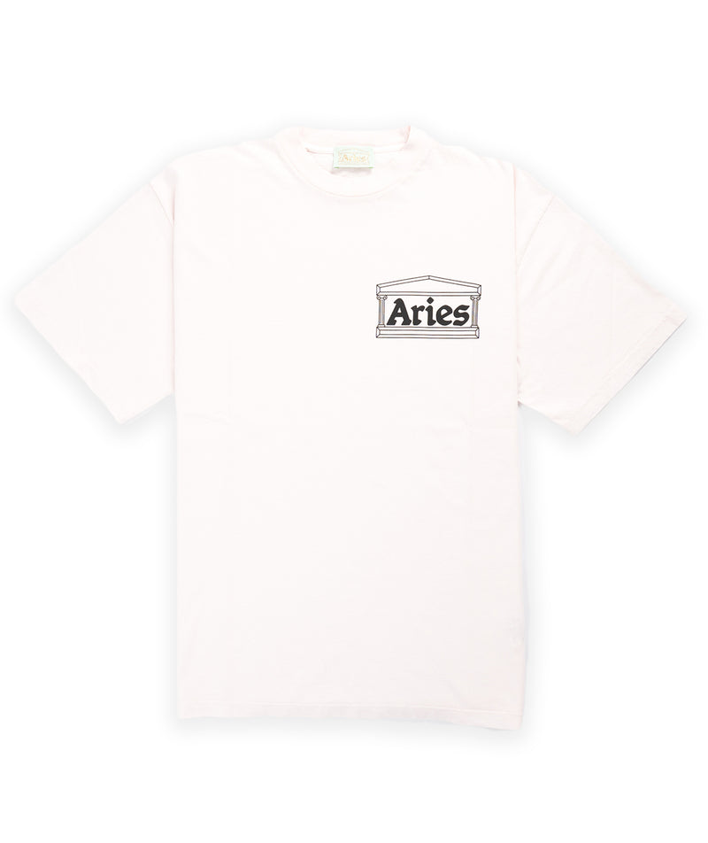 Aries Temple Short Sleeve Tee - Pale Pink