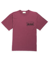 Aries Temple Short Sleeve Tee - Burgundy