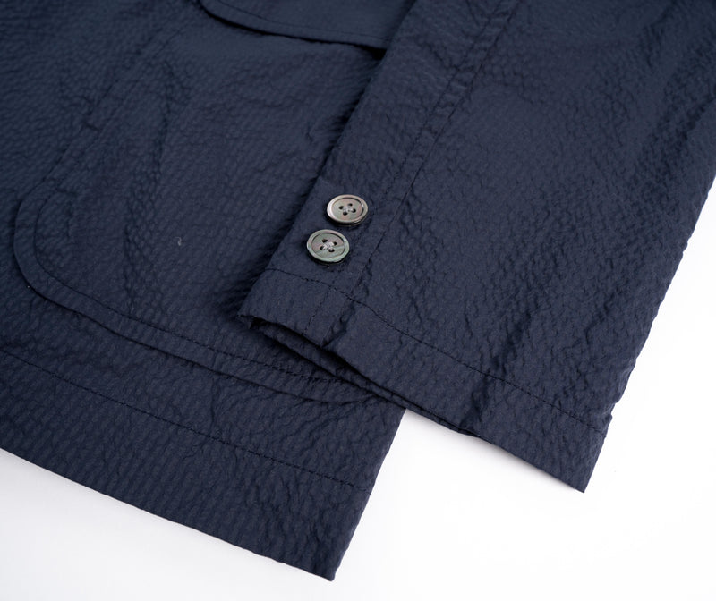 Beams Plus - 3B Shirt Jacket Coolmax® Seersucker - Navy