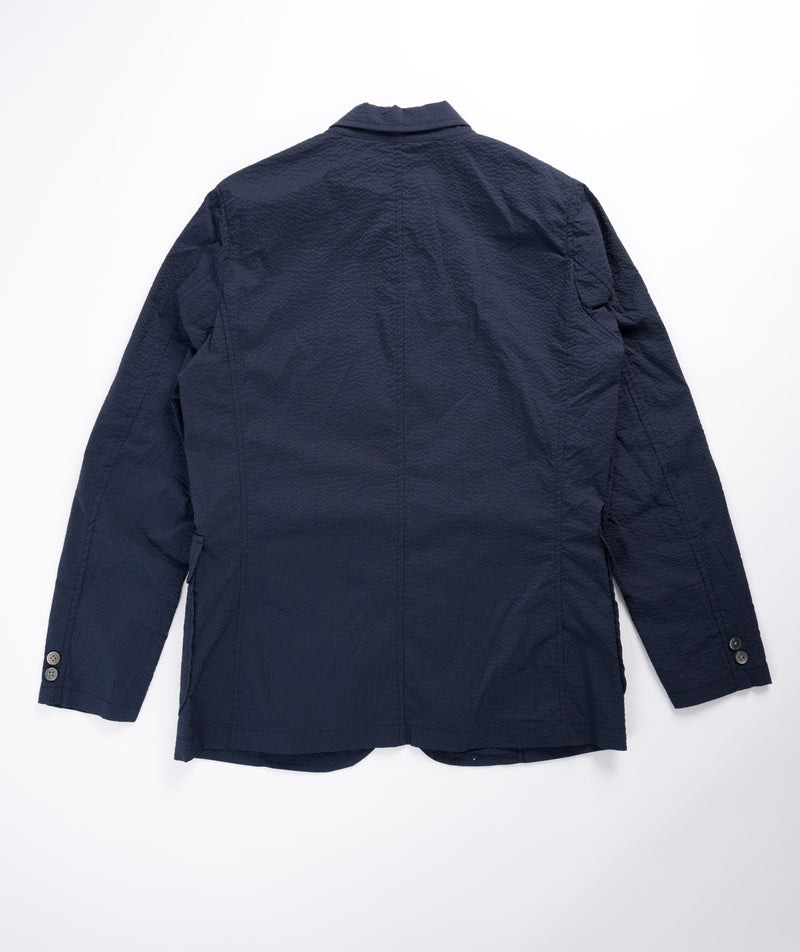 Beams Plus - 3B Shirt Jacket Coolmax® Seersucker - Navy