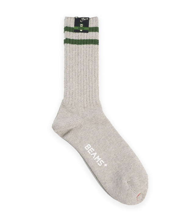 Beams Plus Schoolboy socks - Grey/Green