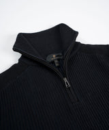 Belstaff Stanley Quarter Zip Jumper - Black/Dark Ink