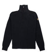 Belstaff Stanley Quarter Zip Jumper - Black/Dark Ink