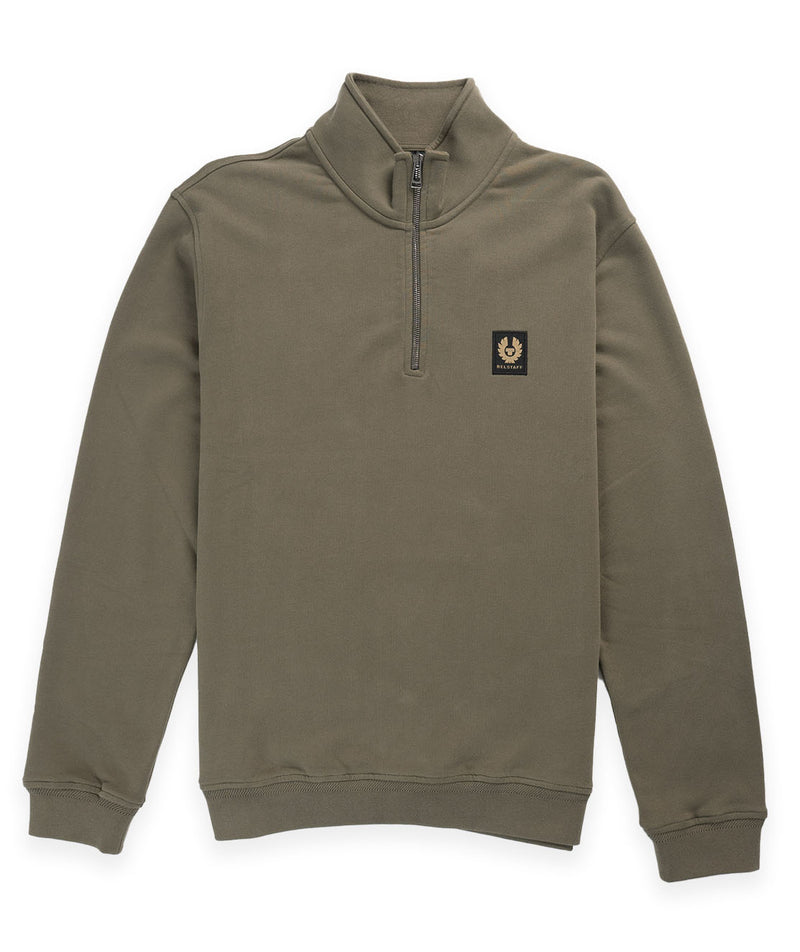 Belstaff  Quarter Zip Sweatshirt - True Olive