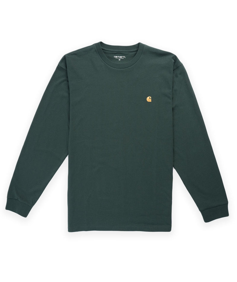 Carhartt WIP L/S Chase T-Shirt - Discovery Green/Gold