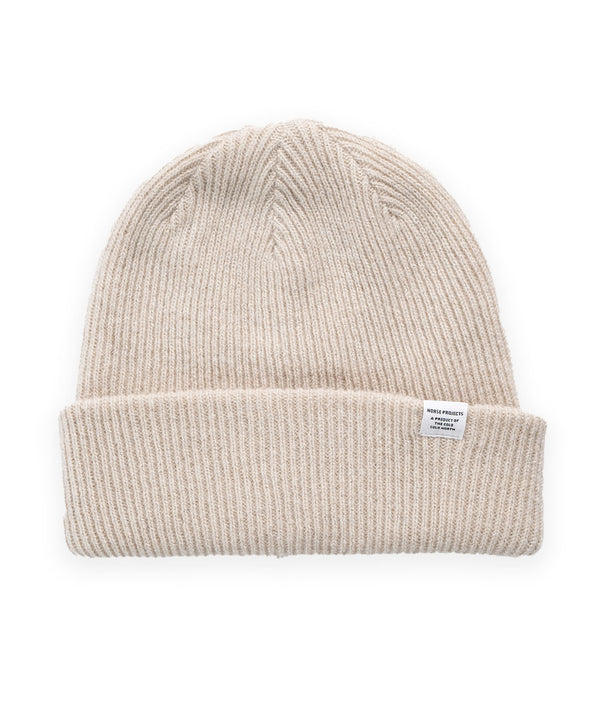 Norse Projects Merino Lambswool Beanie - Oatmeal